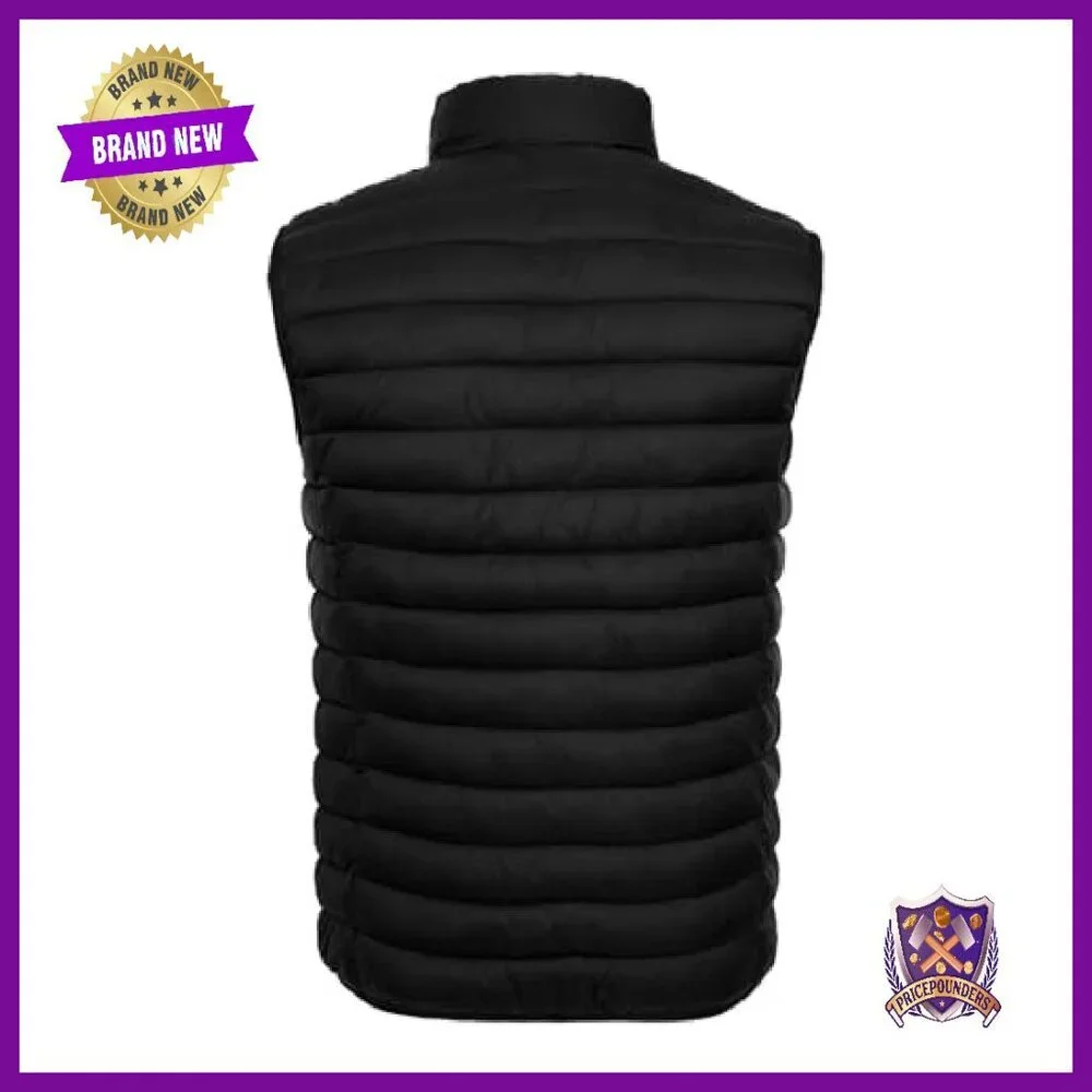 Men's Lightweight Puffer Vest Water-Resistant Windproof Outdoor Winter